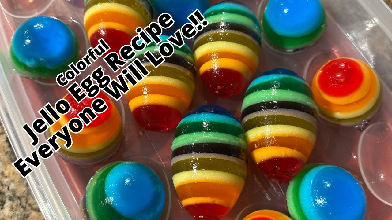 How to Make Colorful LAYERED Jello EGGS for Easter 🐣 | Easy Jello Egg Recipe Everyone Loves!!
