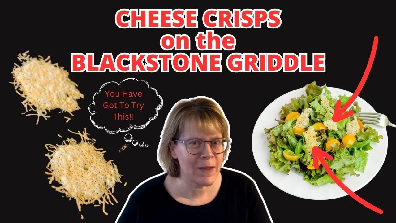 Chef Sherry Ronning on the Blackstone Griddle making super easy & delicious Cheese Crisps!