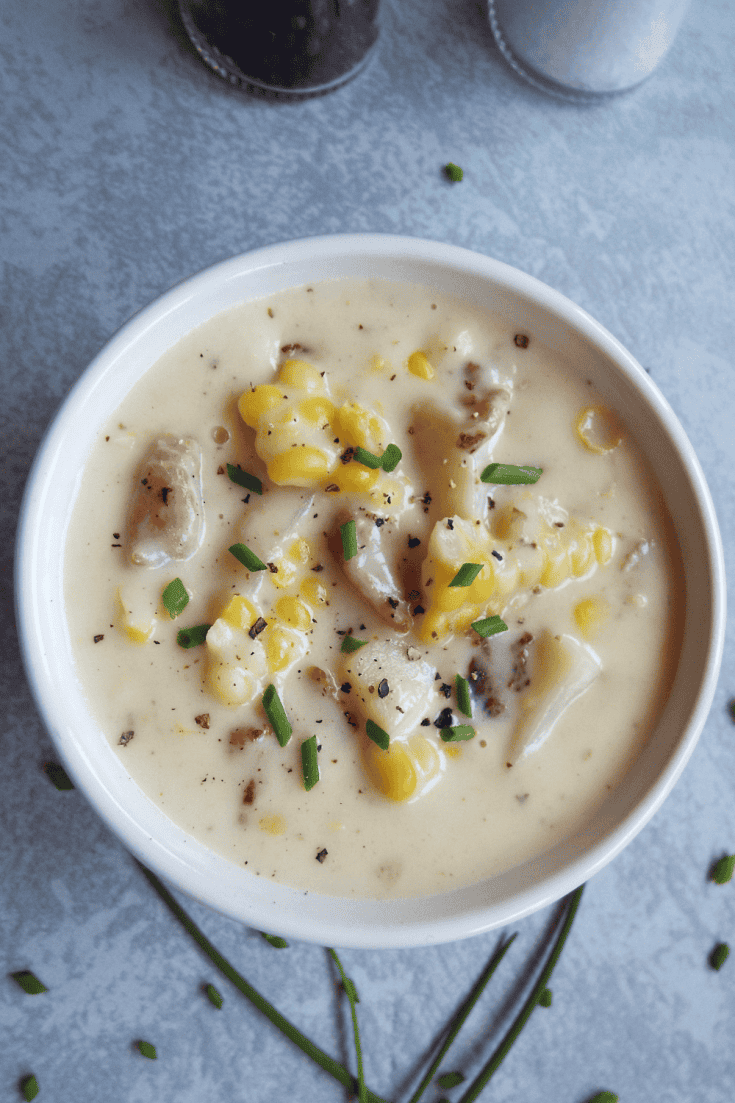 Homemade Roasted Corn Chowder Soup