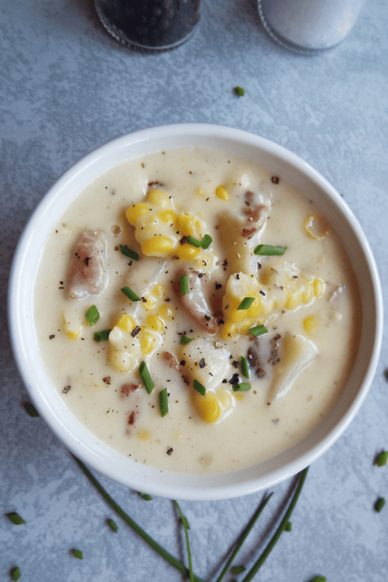 Homemade Roasted Corn Chowder Soup