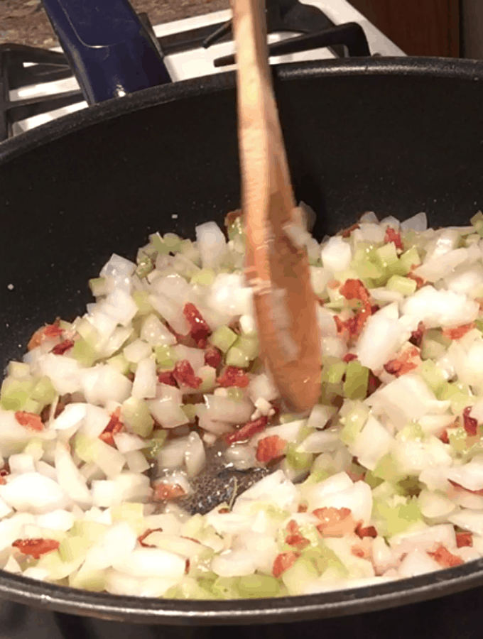 Add Onion, Celery & Garlic