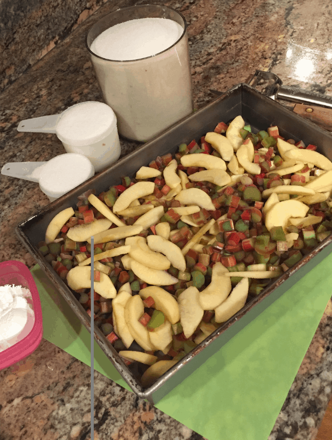 Rhubarb Apple Crisp Ingredients