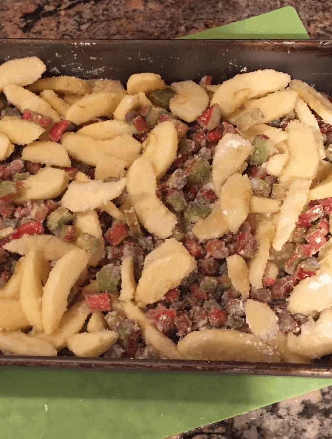 sugared rhubarb and apples