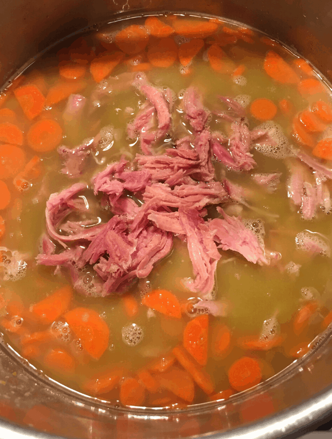 Add Shredded Ham to Soup