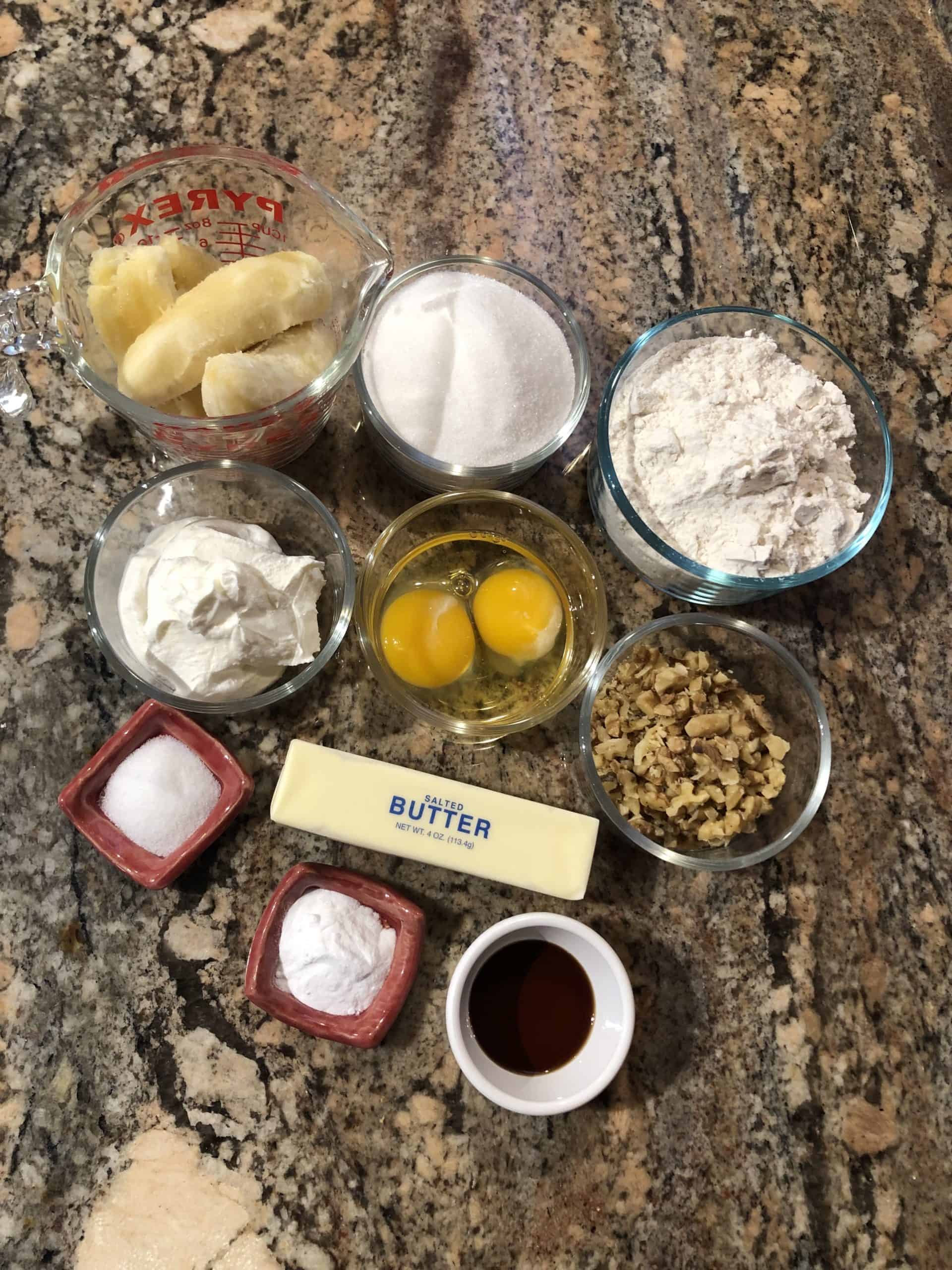 Banana Muffins Ingredients