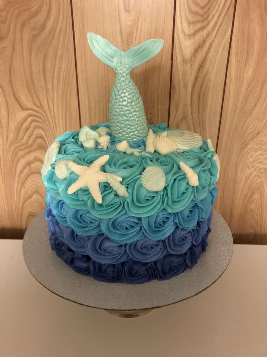 Mermaid Cake with Sugar Shells