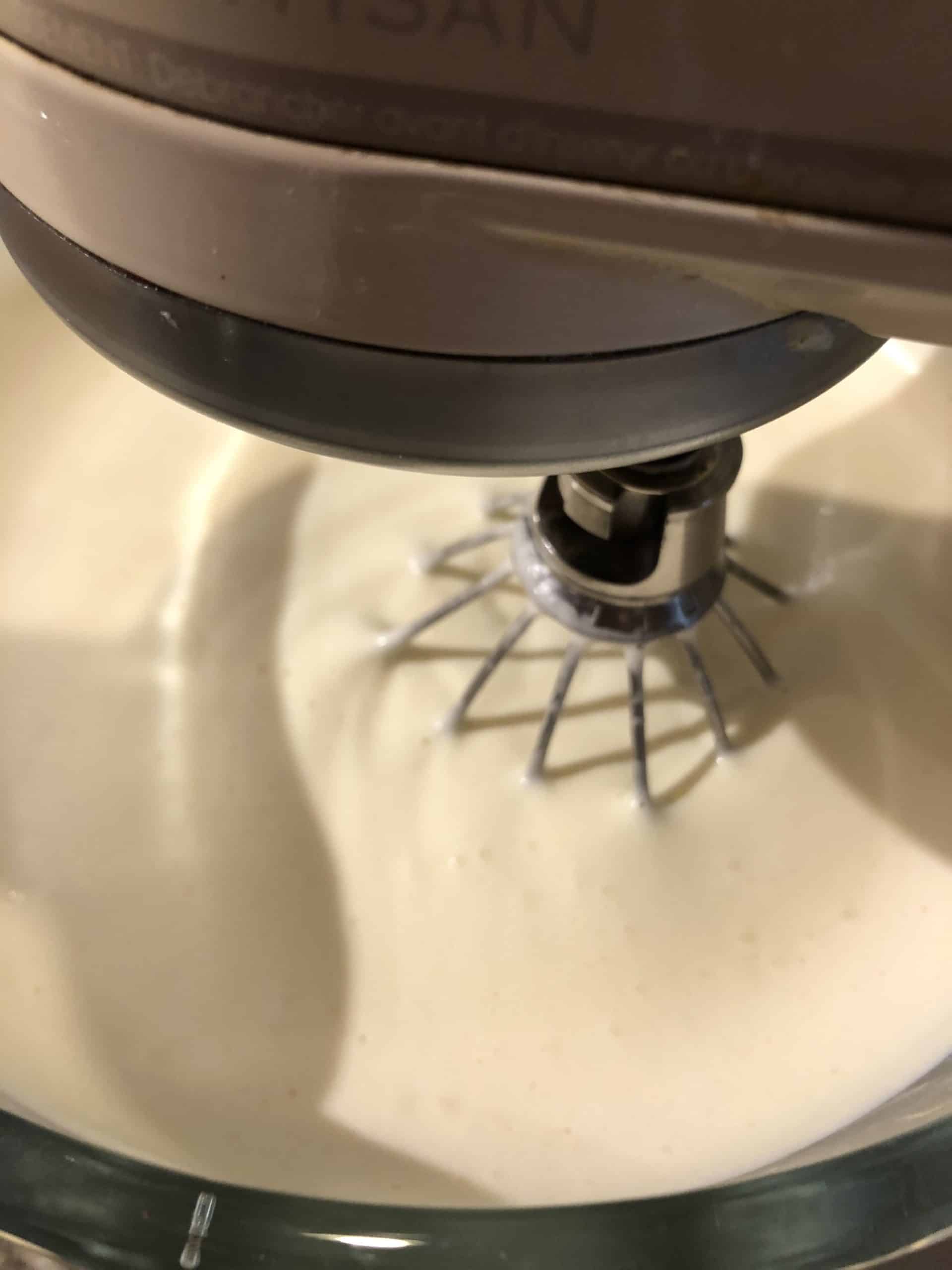 Whipped together Cheesecake Mixture