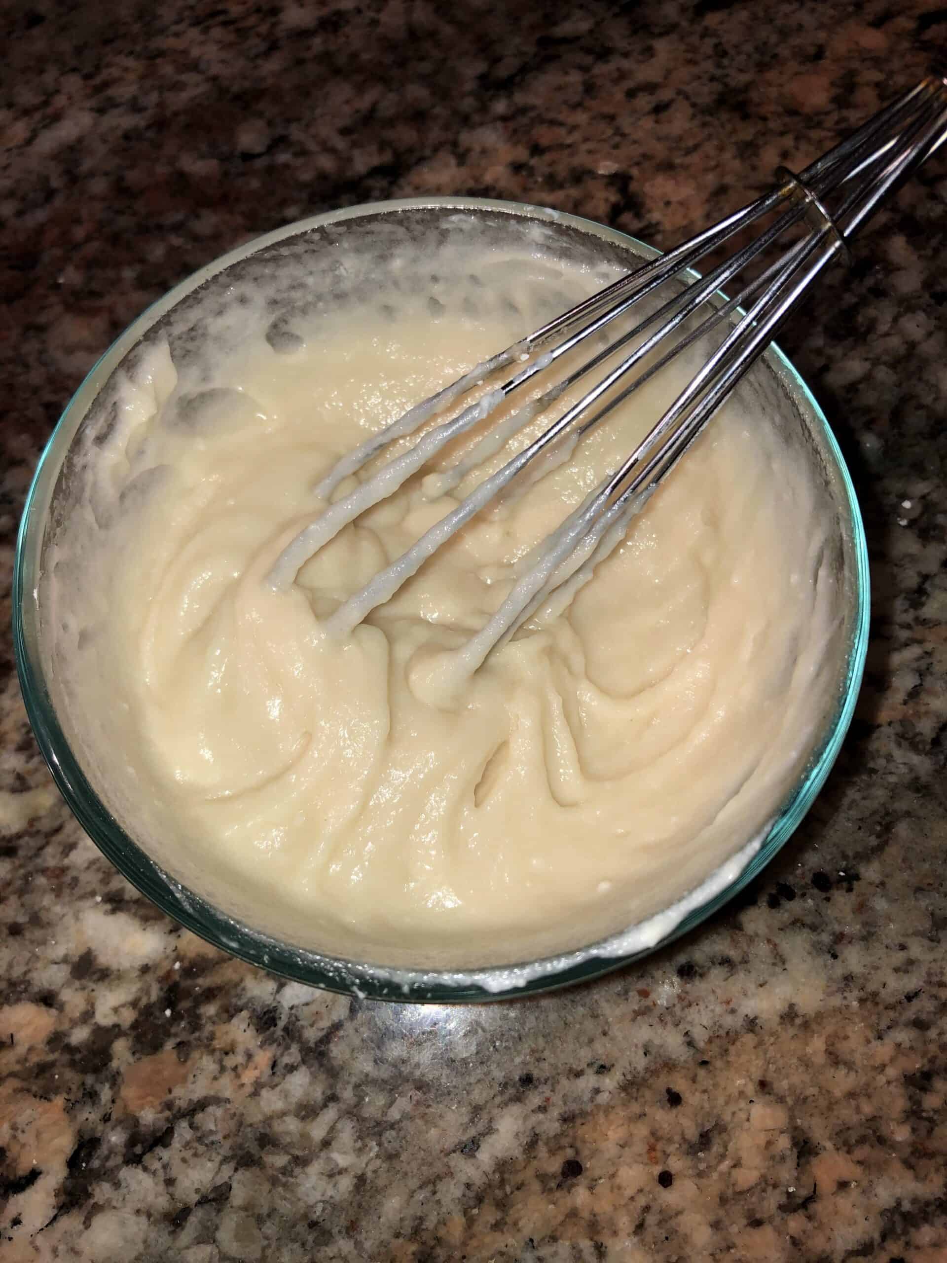 Cream Cheese Glaze Mixture In A Bowl