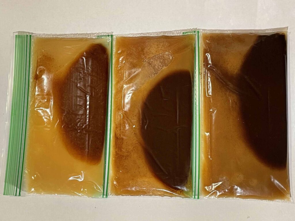 Cooled Brown Butter in Three Stages - Light, Medium & Dark