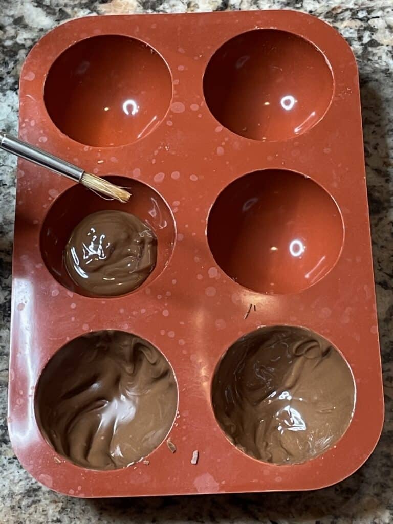 Applying Melted Chocolate to your Silicone Molds.