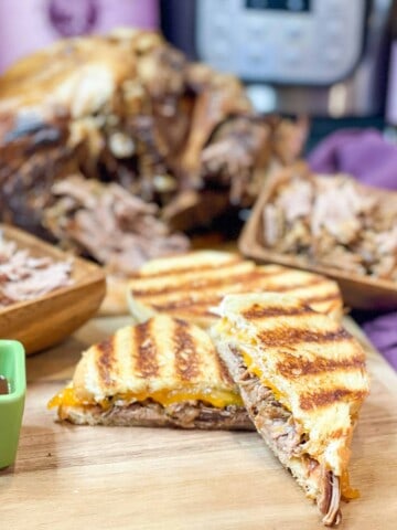 Slowed Cooked Pulled Pork with pulled pork grilled cheese.
