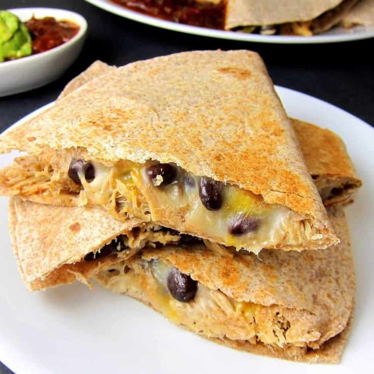 Black Bean Pulled Pork Quesadillas
