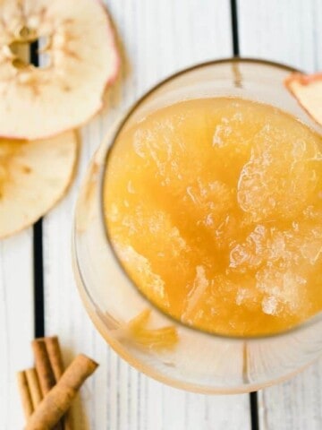 Apple Cider Slush Cocktail with Spiced Rum Drink