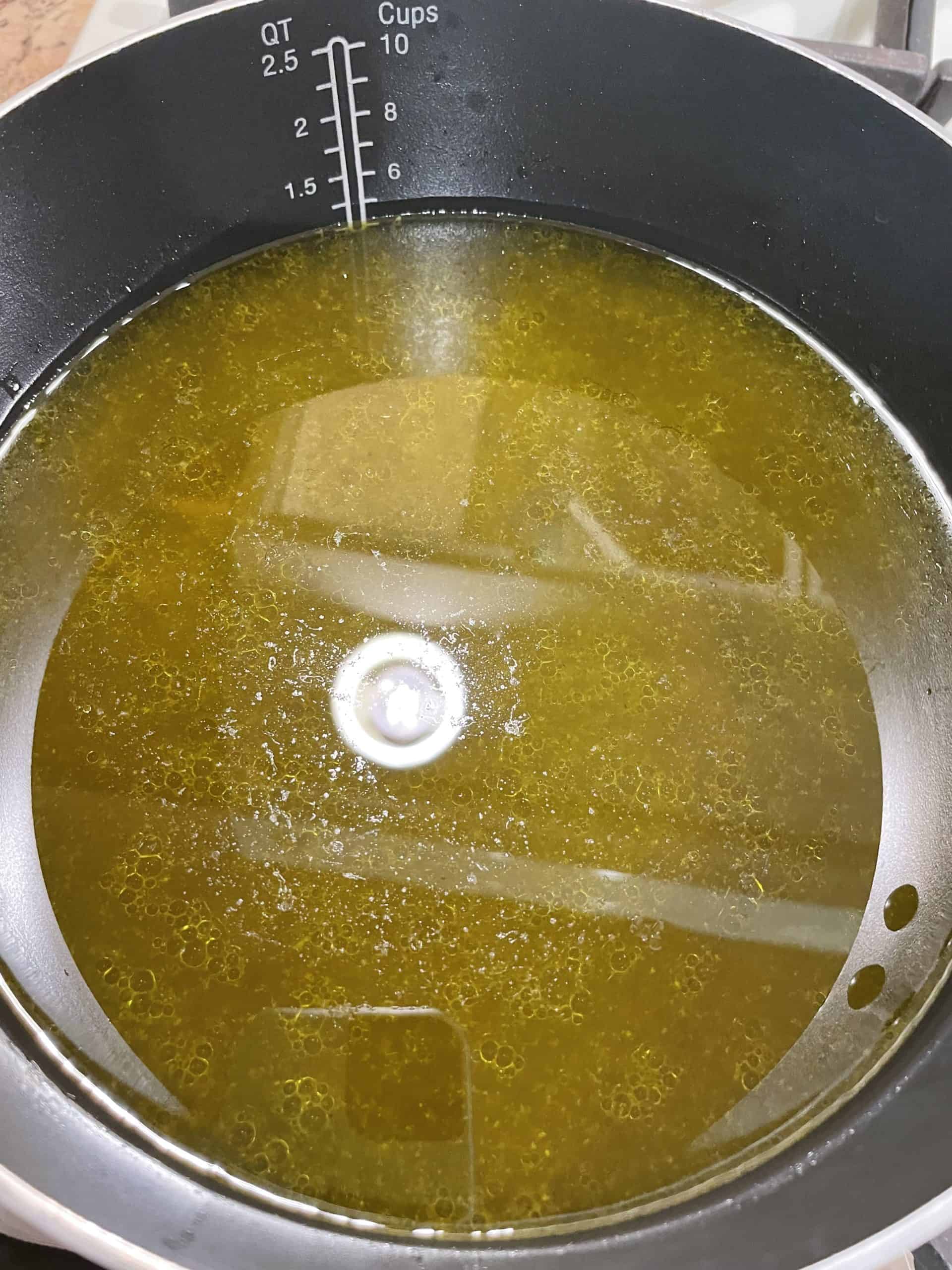Turkey Drippings in a saucepan.