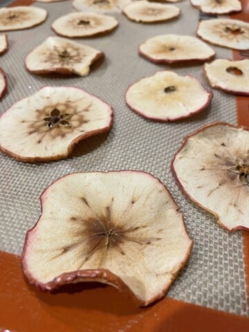 Dried Apples on a Silpat