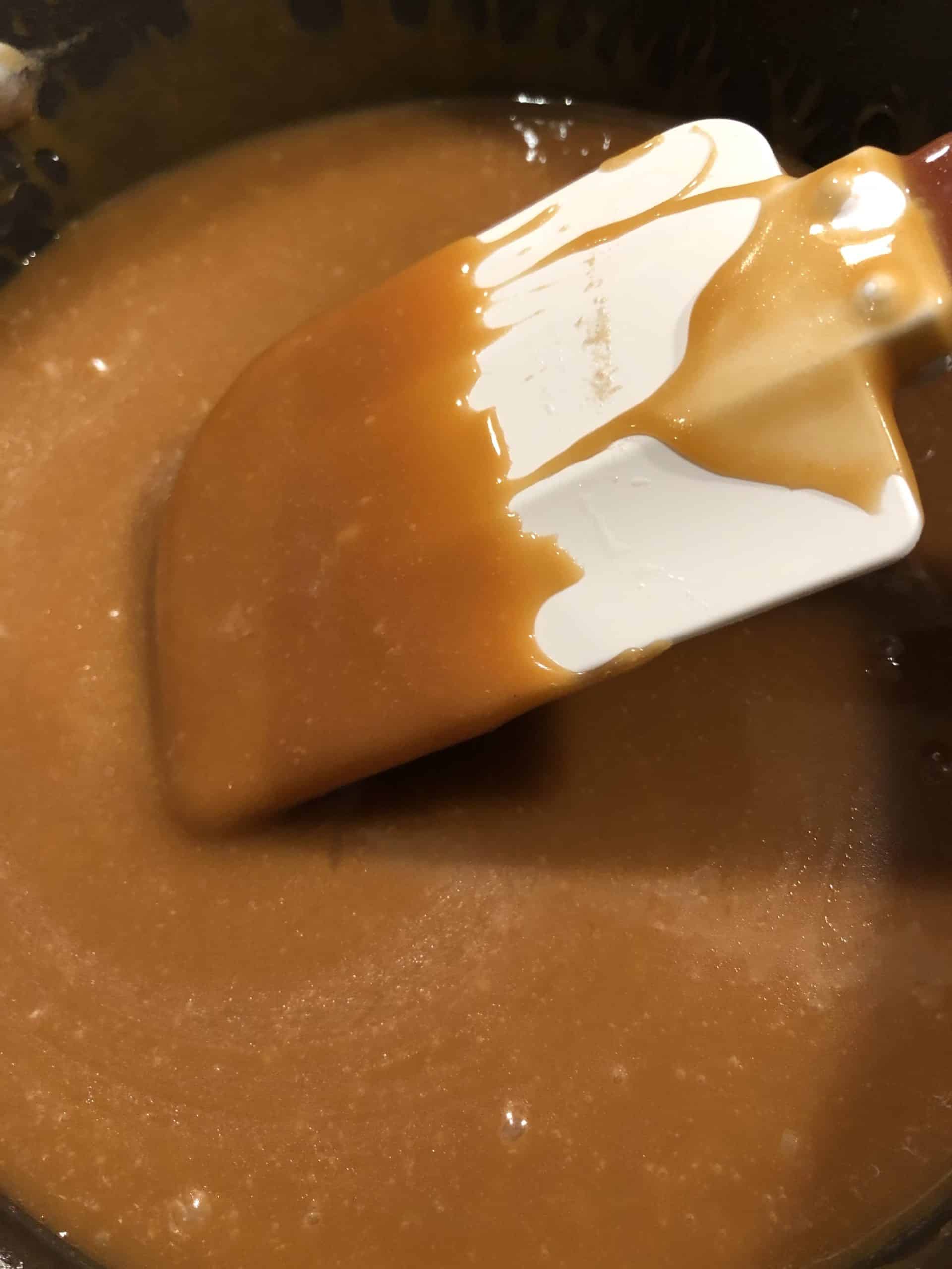 Fully cooked homemade caramel recipe.