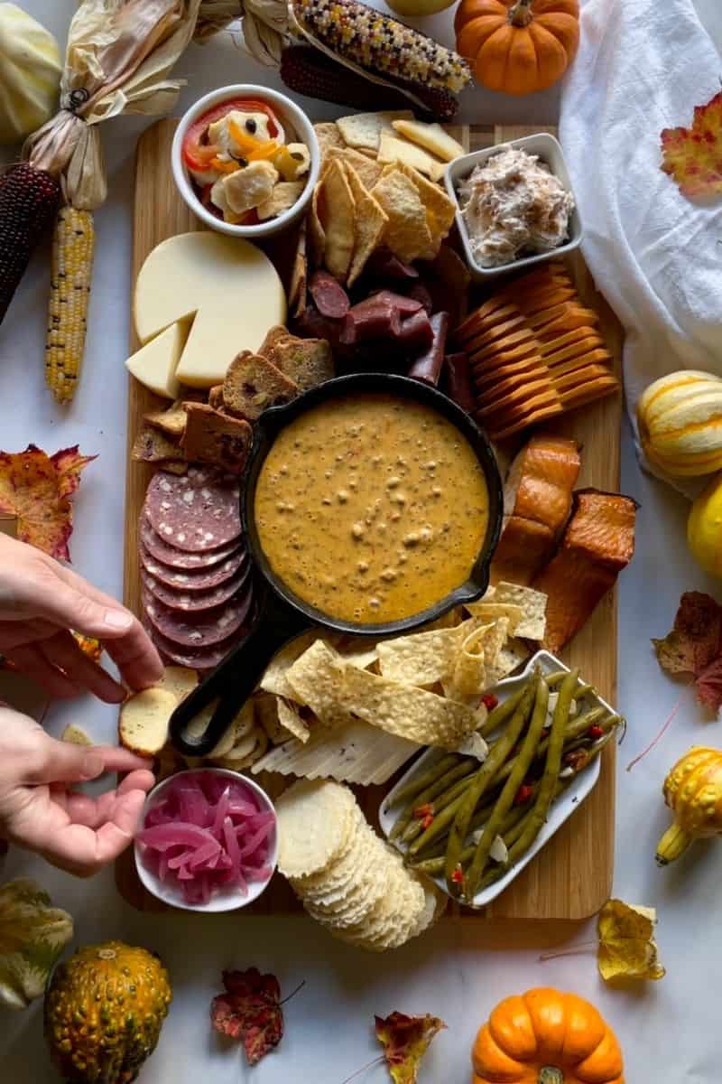 Chips and Crackers add to the charcuterie board.