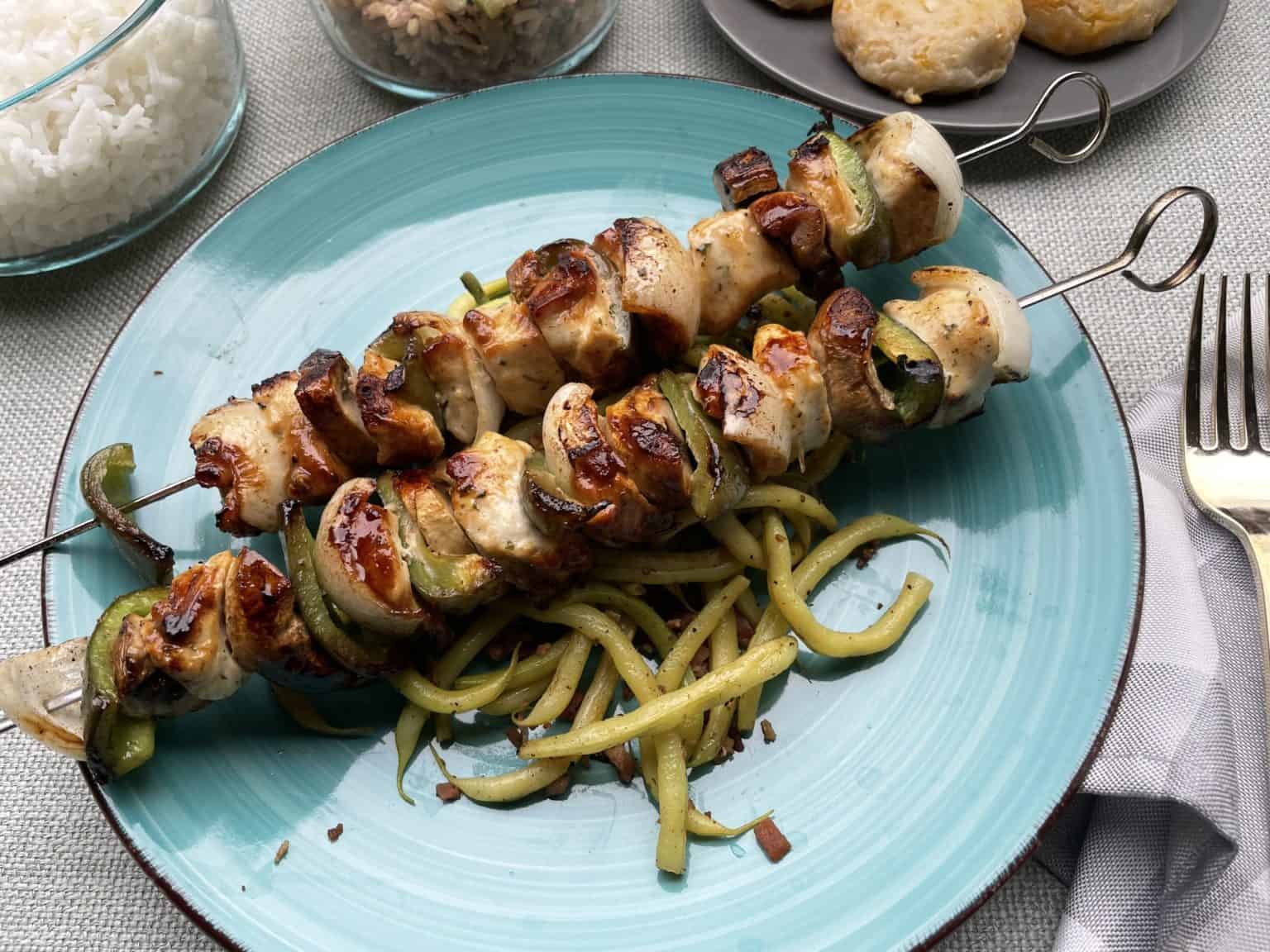 Chicken Kabobs on Blackstone Griddle From Michigan To The Table