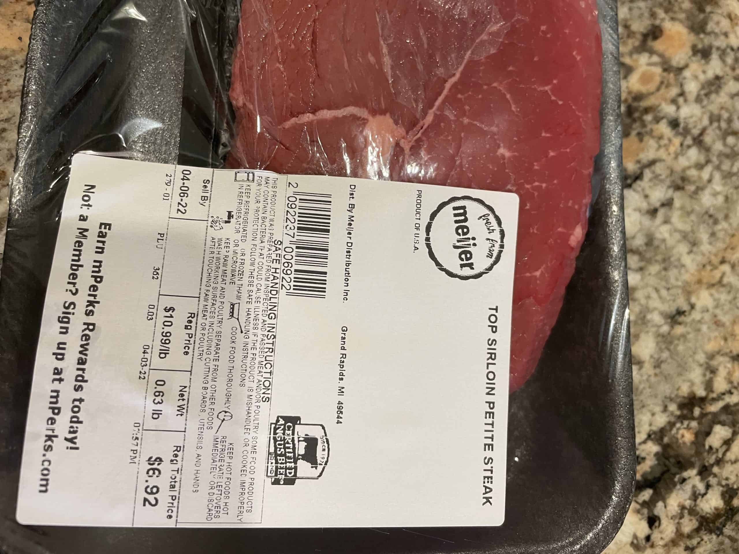 Top Sirloin Petite Steak Package