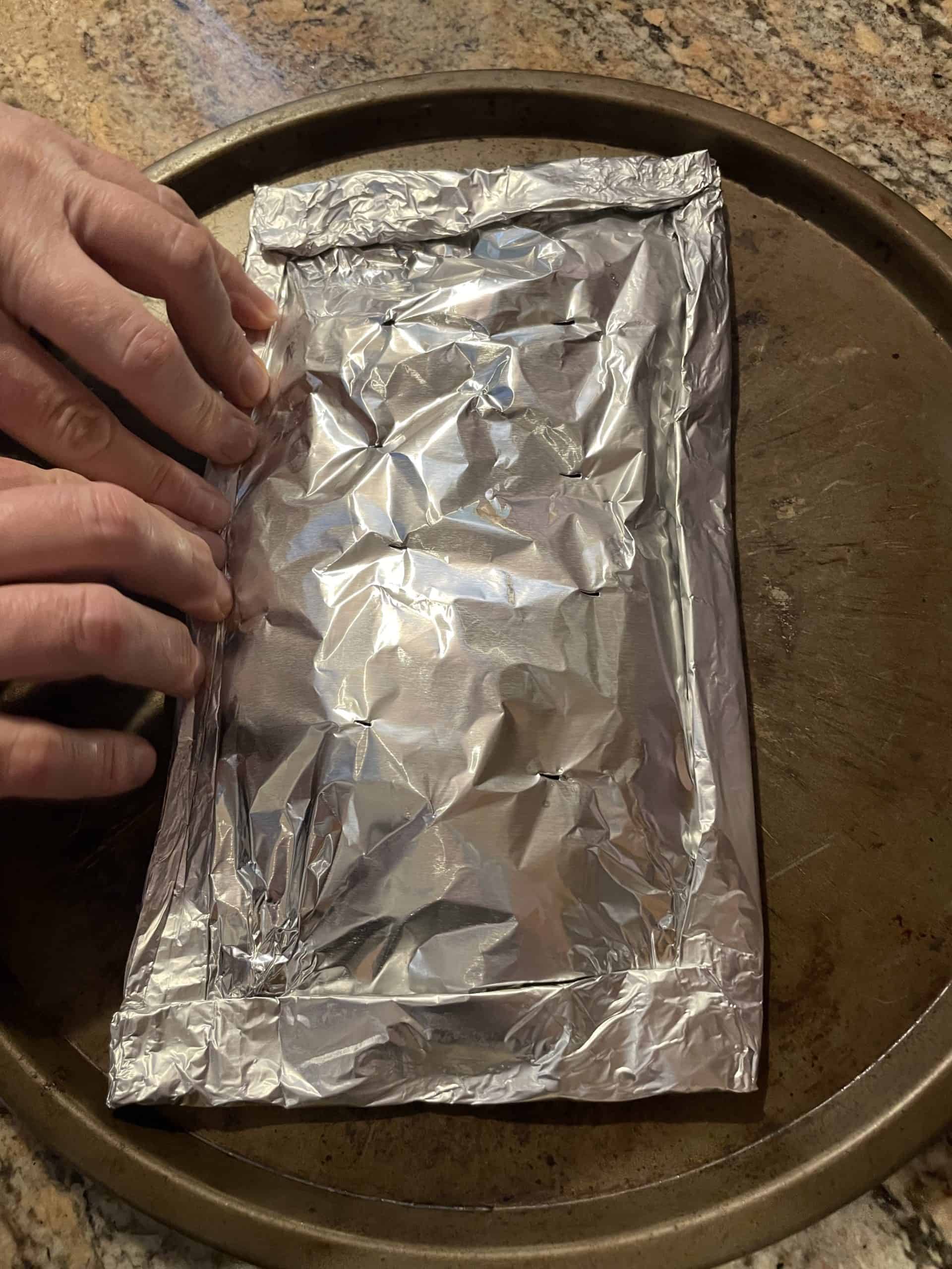 Wrap trout filets in a foil packet.