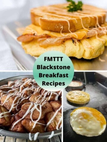 Blackstone Breakfast Recipes - an Egg Drop Sandwich, Monkey Bread, and Griddle Egg Patties
