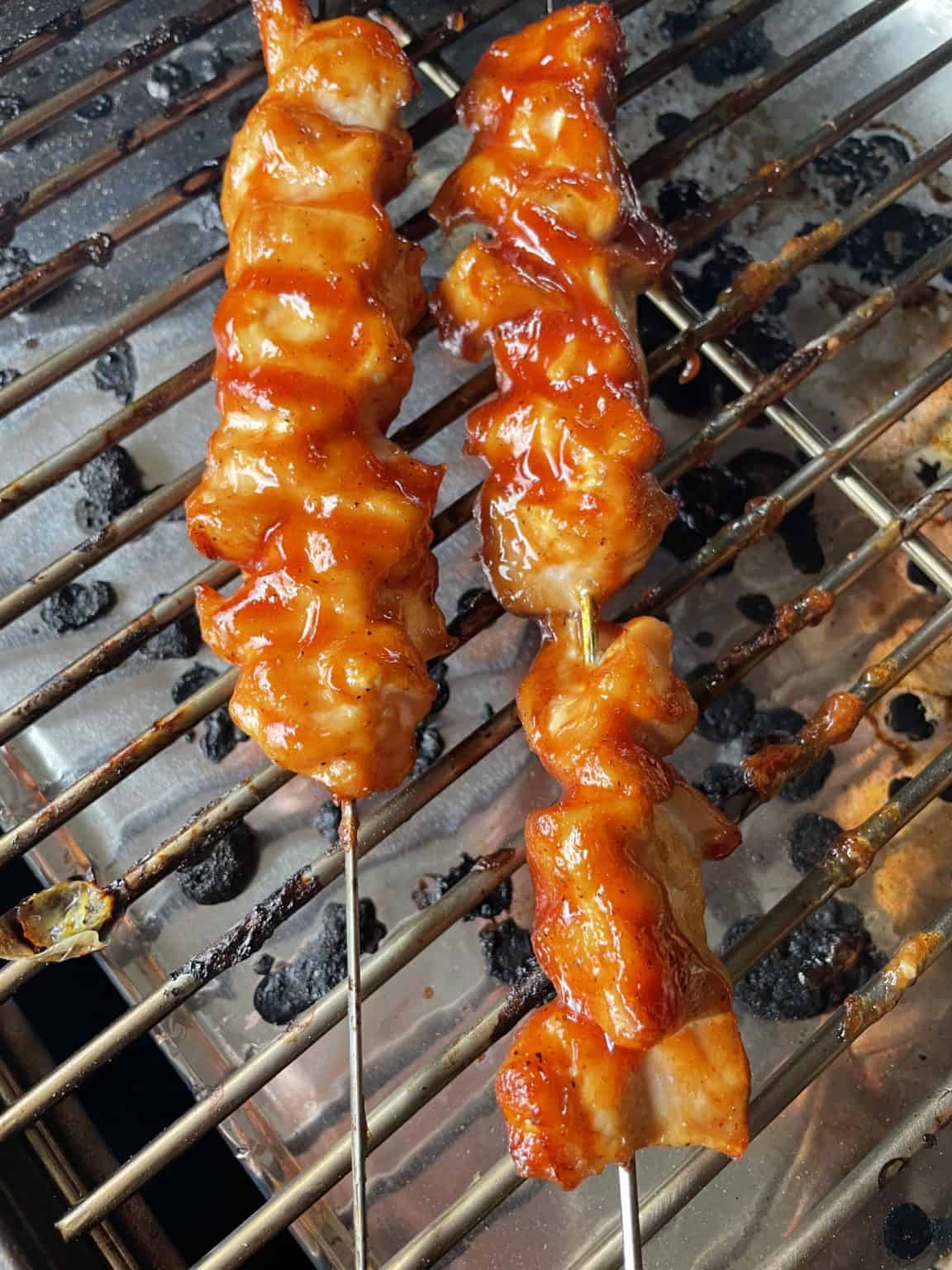 BBQ Chicken Kabobs on Pellet Smoker From Michigan To The Table