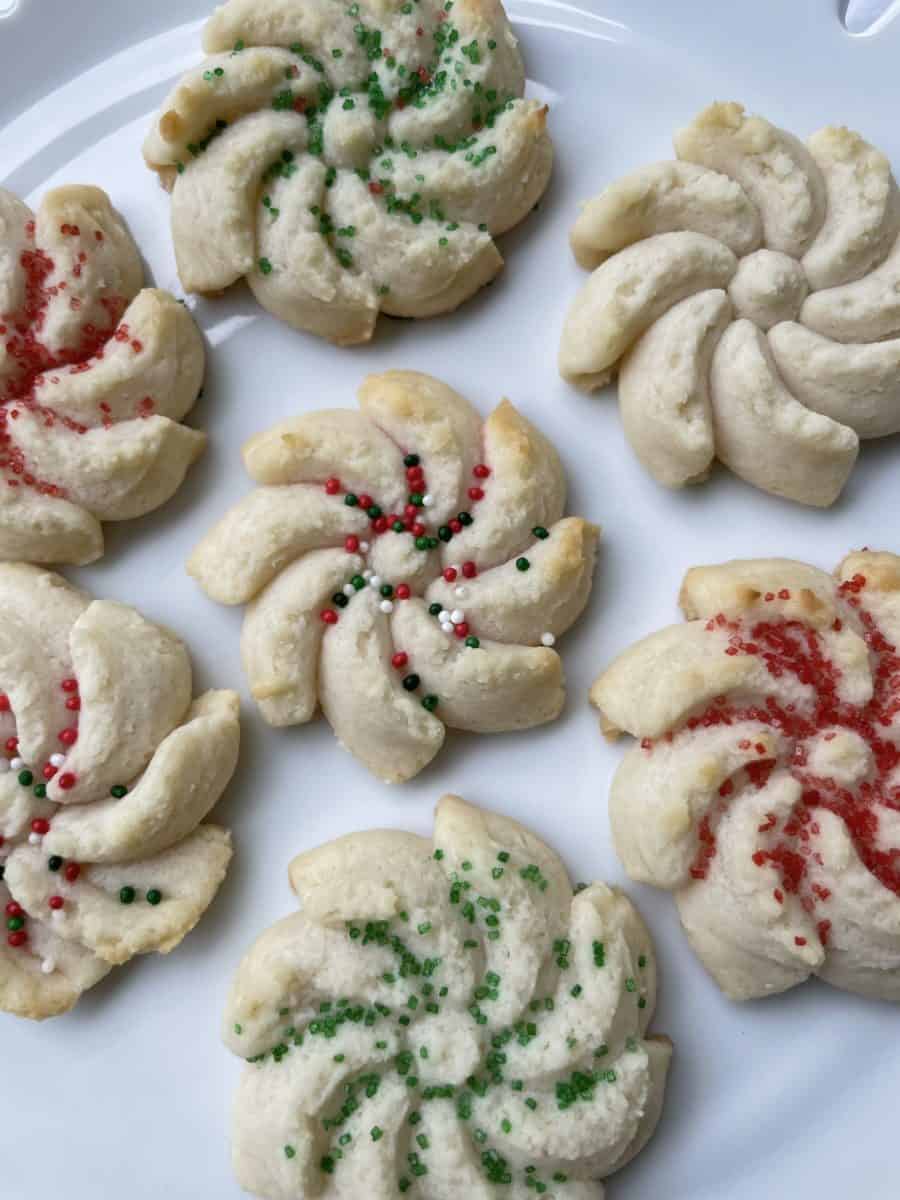 Fully Cooked Spritzer Cookies.