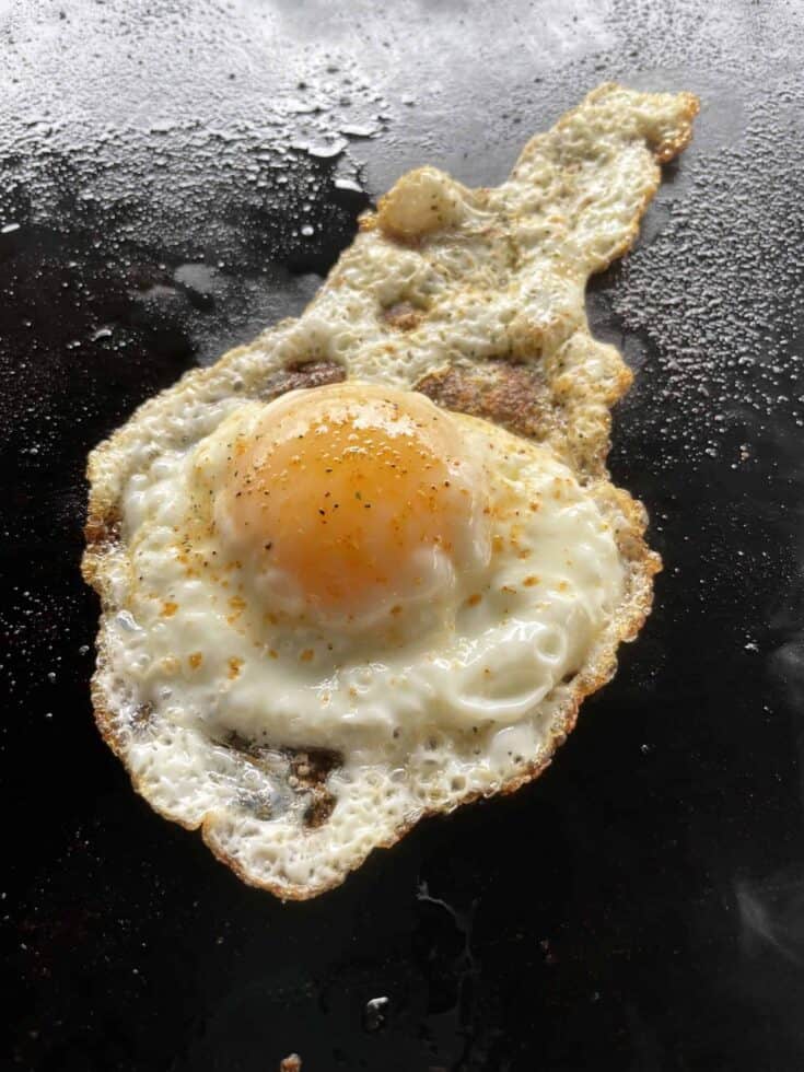 Fried Egg on the Blackstone Griddle - From Michigan To The Table