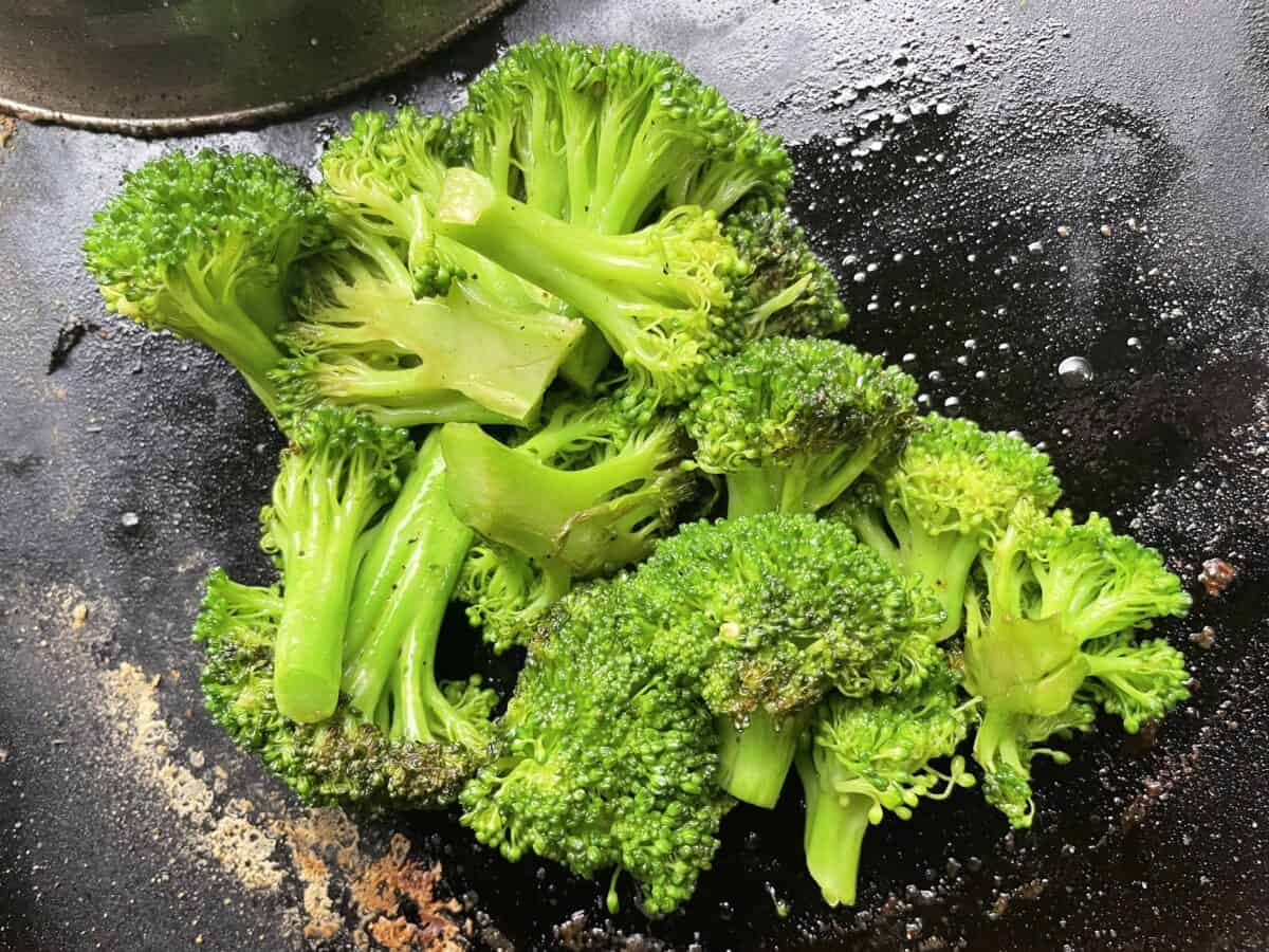 Sautéed Broccoli on Blackstone Griddle.