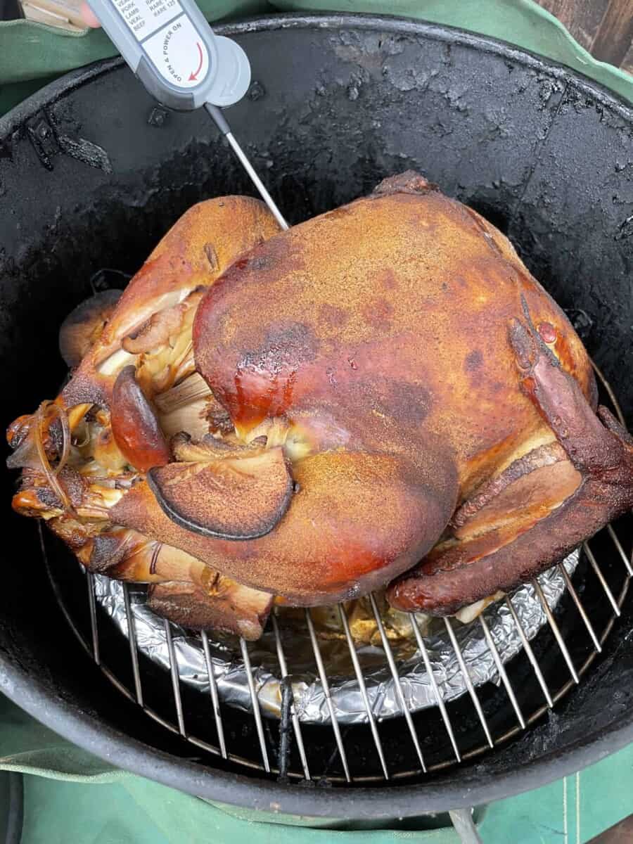 Smoked Turkey in a Brinkmann Smoker Grille