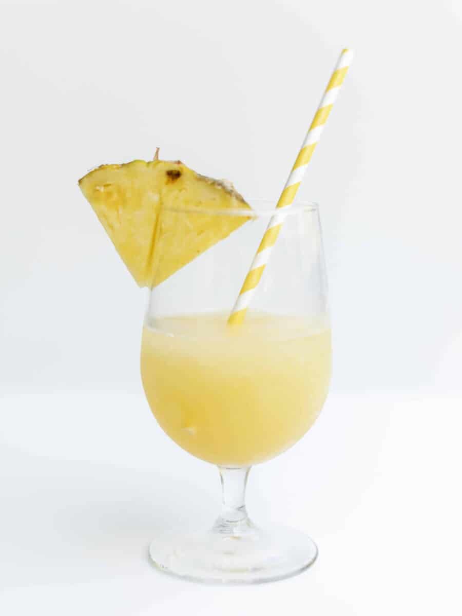 A Single Glass of Pineapple Slushie.