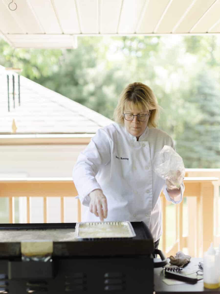 Learn How to Deep Fry  Fish on a Flat Top Griddle with Chef Sherry Ronning's Online Cooking Classes.