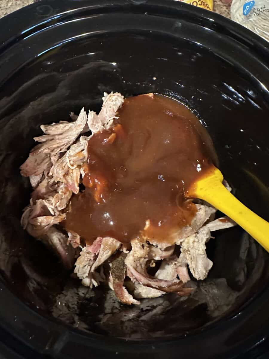 Pulled Pork and BBQ Sauce in a Crock Pot