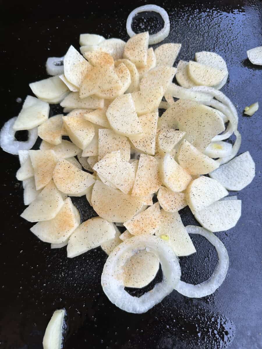 Seasoning Potatoes and Onions