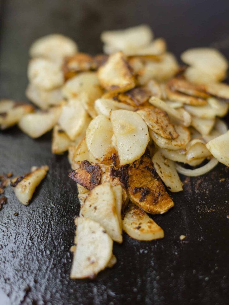 Fried Potatoes and Onions on a Blackstone Griddle