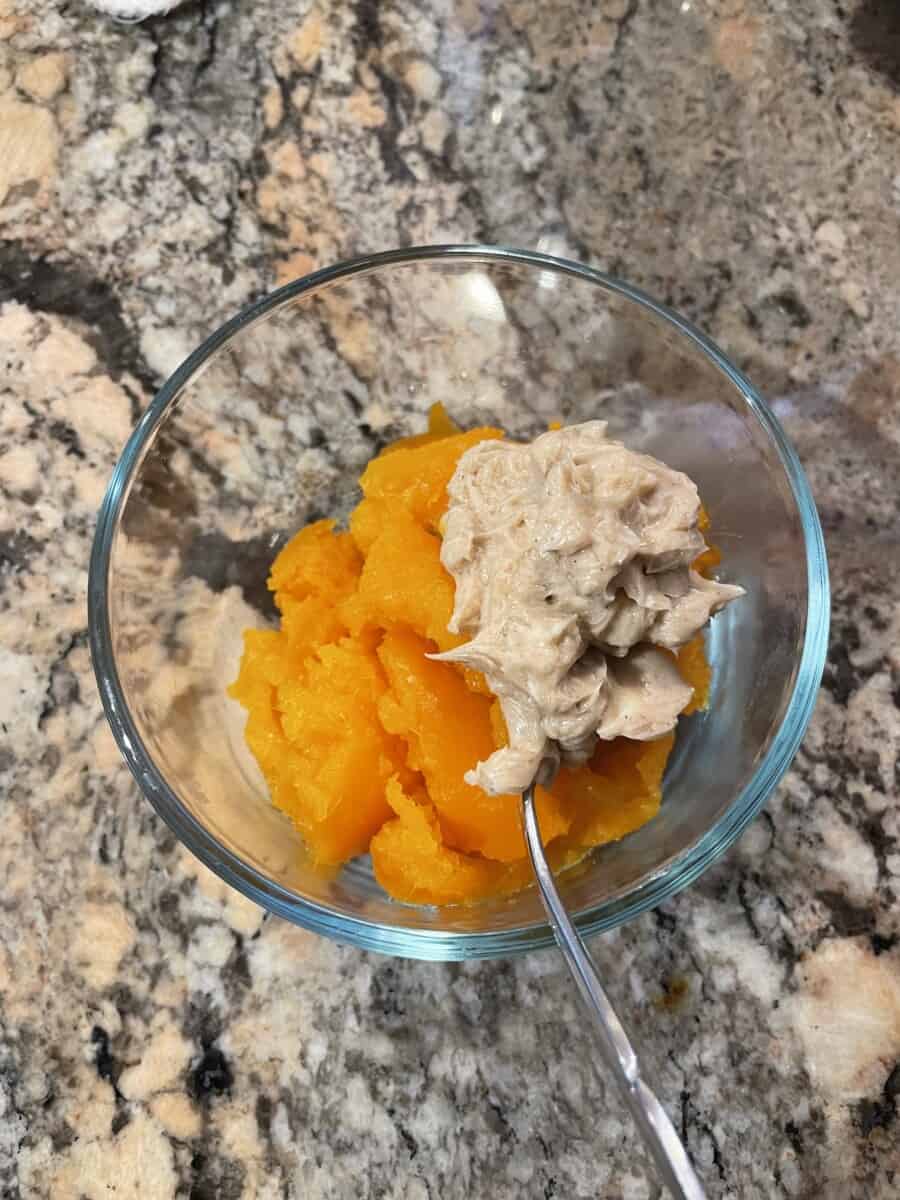 Sweet Potato Filling and Sweet Butter in Bowl.