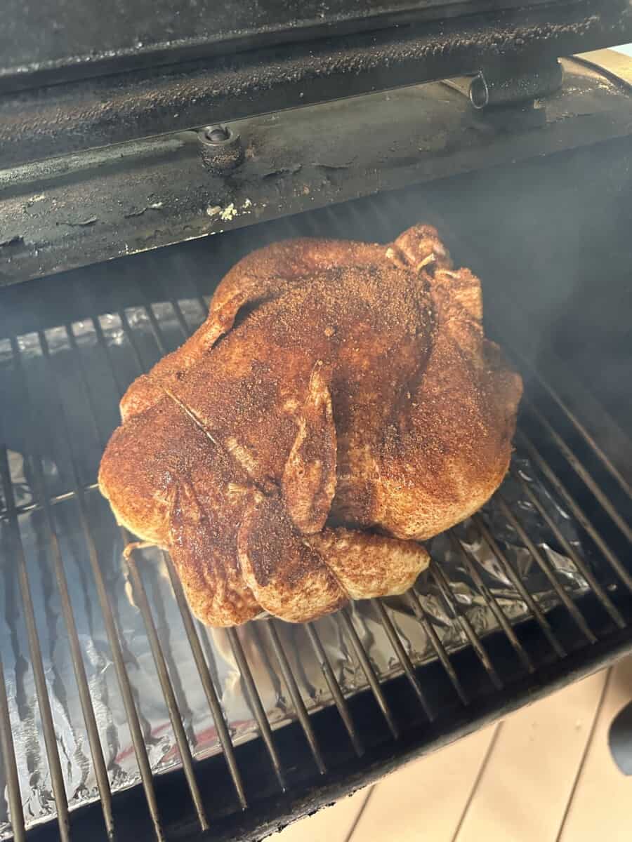 Place the Prepared BBQ Chicken onto the Pellet Smoker