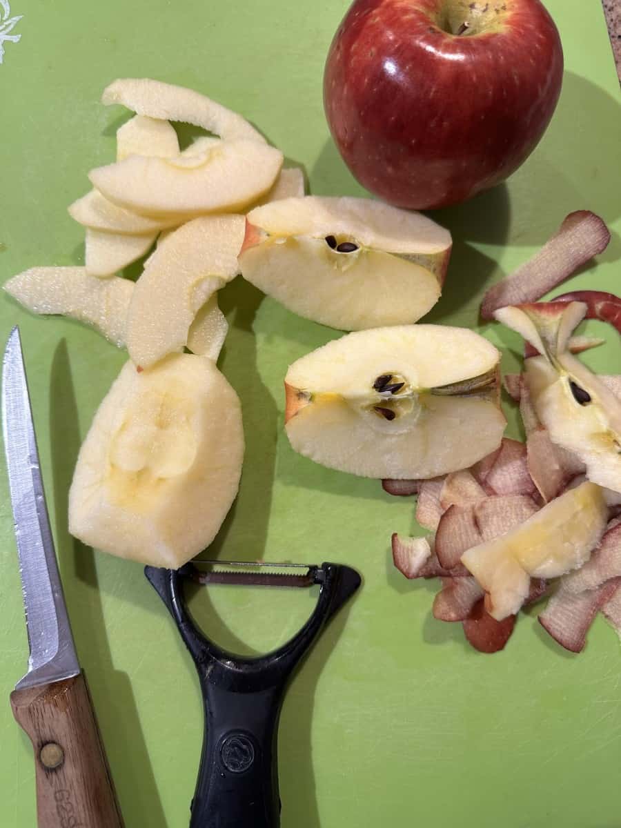 Peeled, Cored, and Sliced Apples