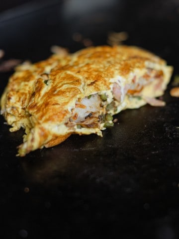 Farmers Omelette on a Griddle