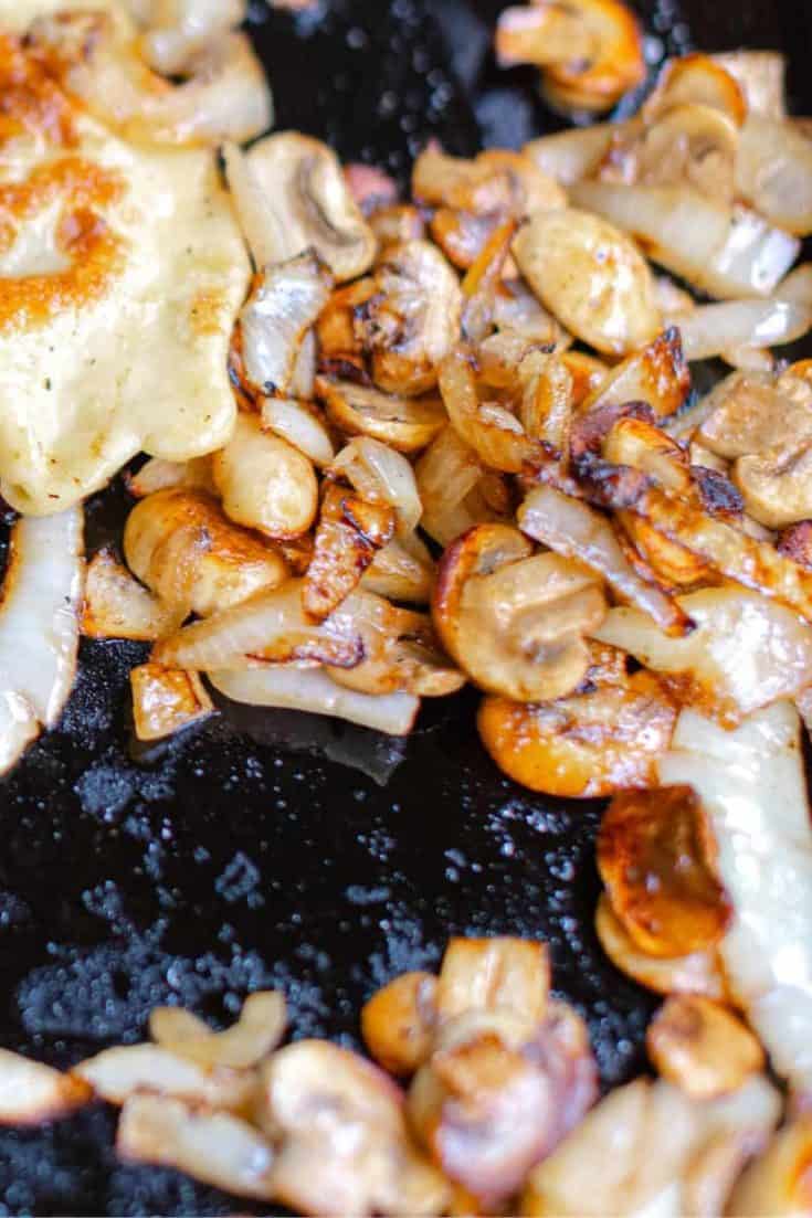 Caramelized Mushrooms and Onions on a Blackstone Griddle