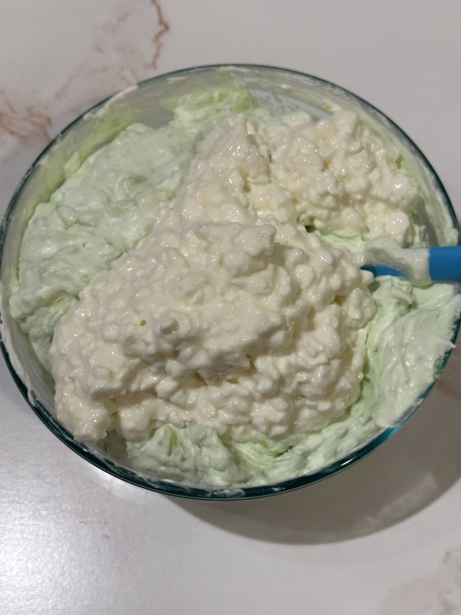 Add the Cottage Cheese and combine