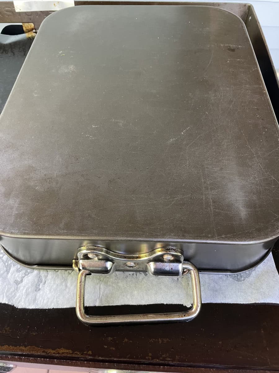 Cover the Biscuits with a Pan or Dome Lid to Create an Oven Effect around them.