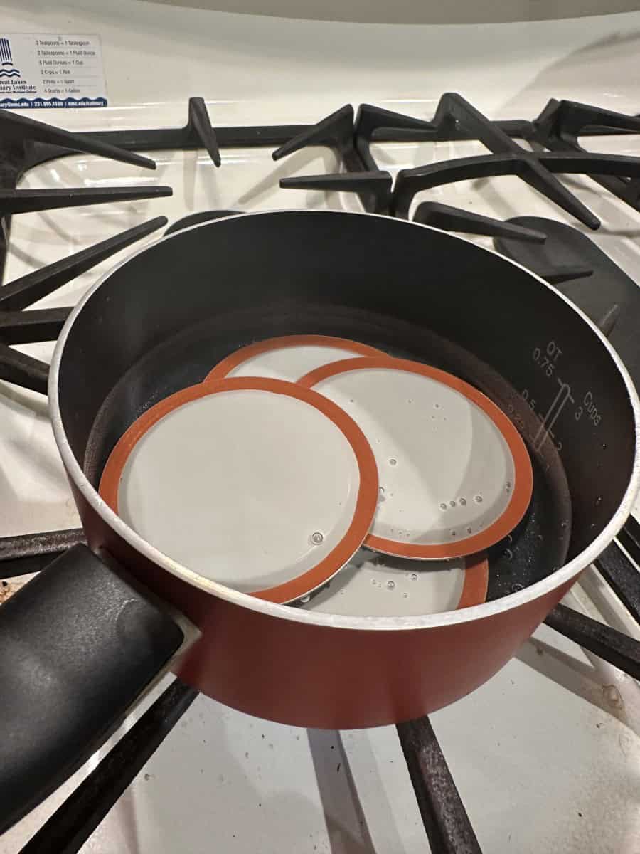 Boil the Lids Before Placing onto the Quart Jars