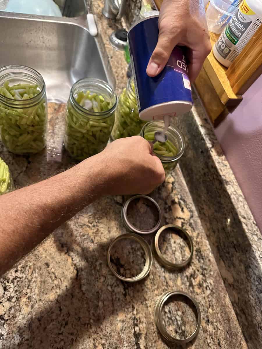 Add Salt to the Packed Jars