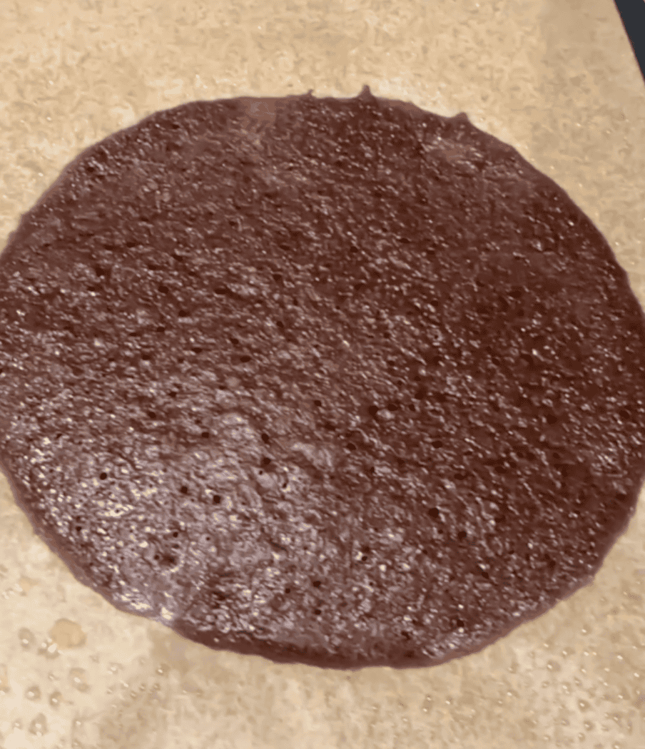 A Thin Layer of Baked Chocolate Cake
