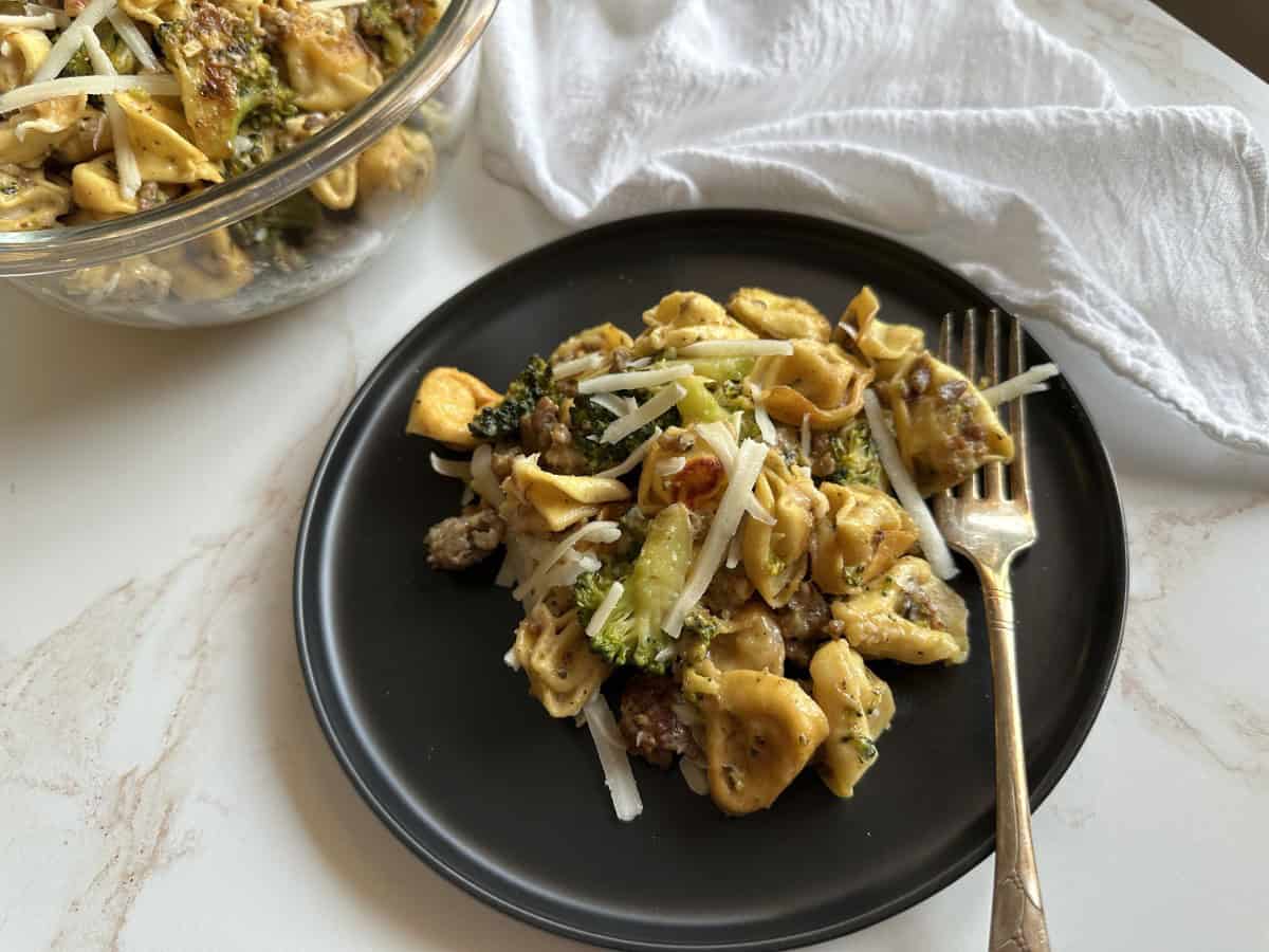 Creamy Sausage and Broccoli Tortellini Pasta