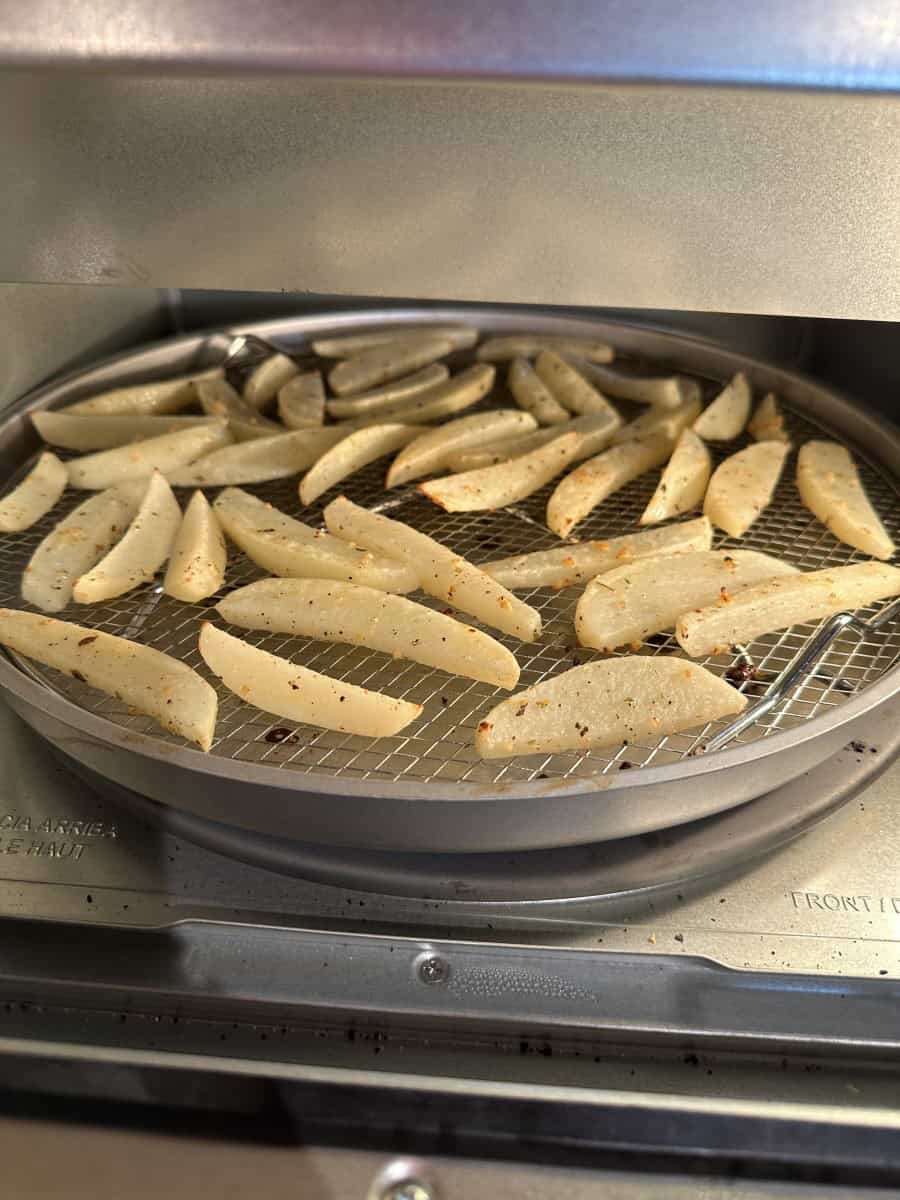 Uncooked Fries in a Blackstone Air Fryer
