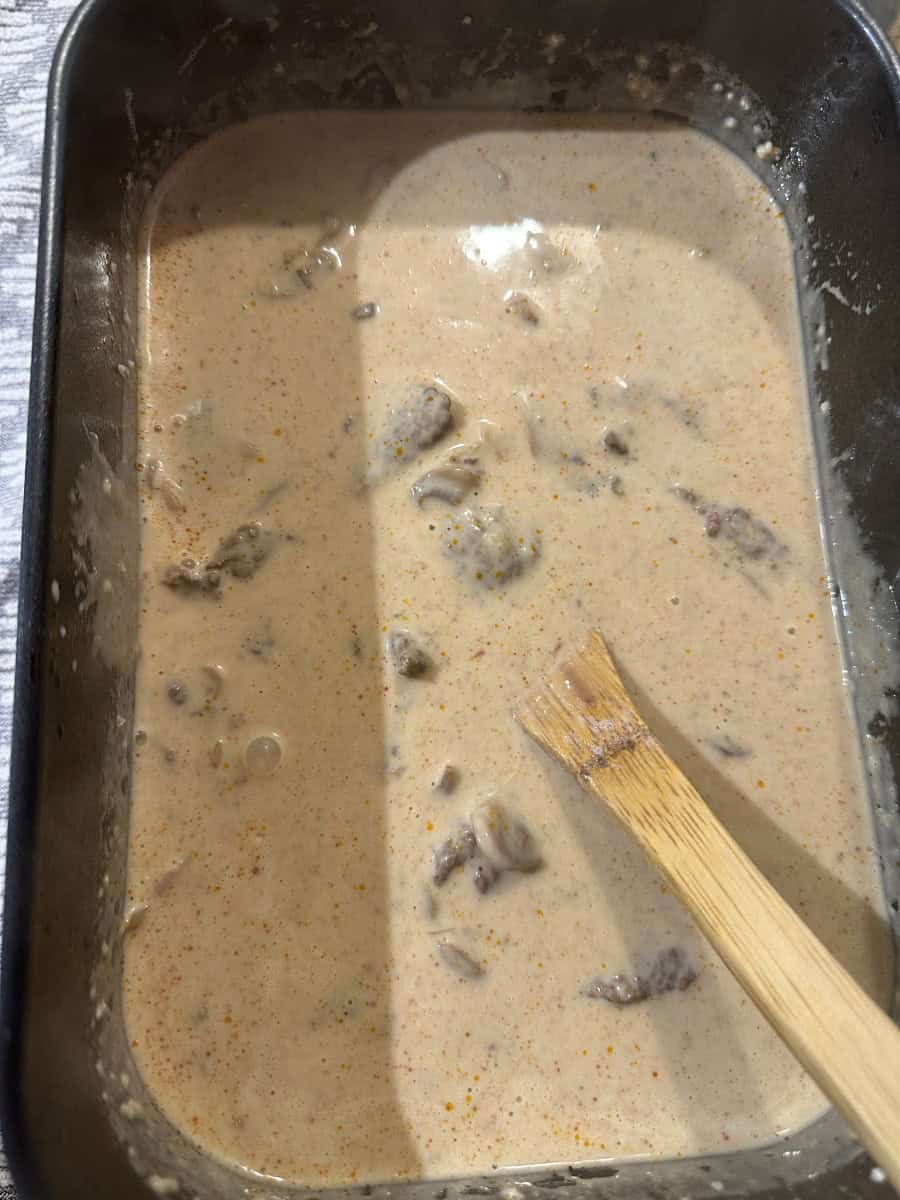 Un-thickened Creamy Elk Backstrap and Mushrooms