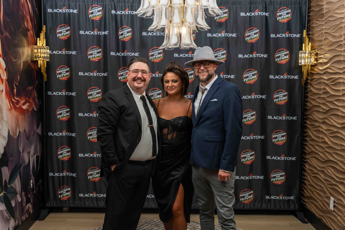 Andy Steele, Blackstone Betty (Desirée Ruberti), and CJ Frazier at Summit Red Carpet Awards 2025
