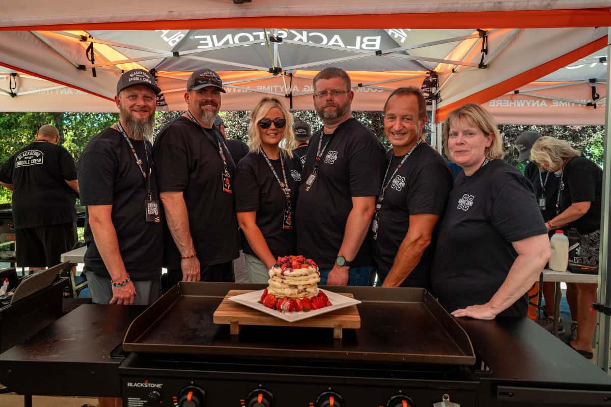 Smashed Cinnamon Roll Cake made by Eric Rahlfs, Andy Wilson, Ari Roberts, Ryan Miller, Ken Repking, and Chef Sherry Ronning